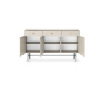 Kommode 3-türig mit Schubladen im Loft-Stil, beige, EMI 3D3S