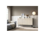 Kommode 3-türig mit Schubladen im Loft-Stil, beige, EMI 3D3S