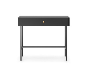 Schminktisch mit Schublade im Loft-Stil, schwarz, EMI