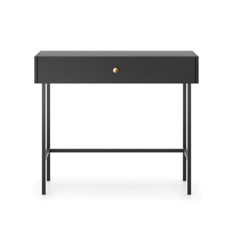 Schminktisch mit Schublade im Loft-Stil, schwarz, EMI
