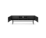 TV Möbel 155 cm im Loft-Stil, TV Lowboard schwarz, EMI