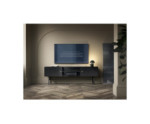 TV Möbel 155 cm im Loft-Stil, TV Lowboard schwarz, EMI