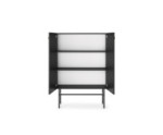 Schwarze Hochkommode 2-türig im Loft-Stil, EMI Schwarze Hochkommode 2-türig im Loft-Stil, EMI