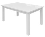 Esstisch, Tisch ausziehbar 80x150-190 cm, weiß glänzend, BRILLANT