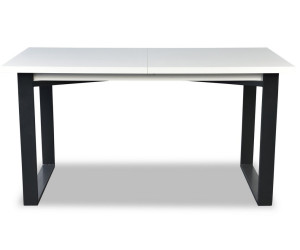 SCHNELLER VERSAND! MODERN M6 industrieller Esstisch 80x150-190 cm, Tisch im Loft-Stil, Metallgestell, Tischplatte weiß