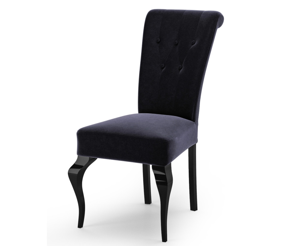 Stuhl, Polsterstuhl, vordere Beine gebogen im Louis-Stil, MERSO S63