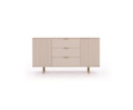 Moderne Kommode 2D3SZ, Breite 150 cm, Farbton Cashmere, Füße und Griffe aus Metall, NUBIA NB-02 Moderne Kommode 2D3SZ, Breite 150 cm, Farbton Cashmere, Füße und Griffe aus Metall, NUBIA NB-02