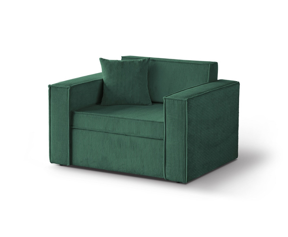 Kleines stilvolles 1-Sitzer-Sofa ausziehbar mit Schlaffunktion und Bettkasten, FERRO 52 Kleines stilvolles 1-Sitzer-Sofa ausziehbar mit Schlaffunktion und Bettkasten, FERRO 52