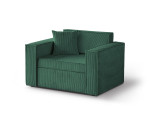 Kleines stilvolles 1-Sitzer-Sofa ausziehbar mit Schlaffunktion und Bettkasten, FERRO 52 Kleines stilvolles 1-Sitzer-Sofa ausziehbar mit Schlaffunktion und Bettkasten, FERRO 52