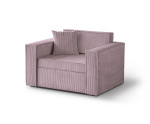 Kleines stilvolles 1-Sitzer-Sofa ausziehbar mit Schlaffunktion und Bettkasten, FERRO 52 Kleines stilvolles 1-Sitzer-Sofa ausziehbar mit Schlaffunktion und Bettkasten, FERRO 52