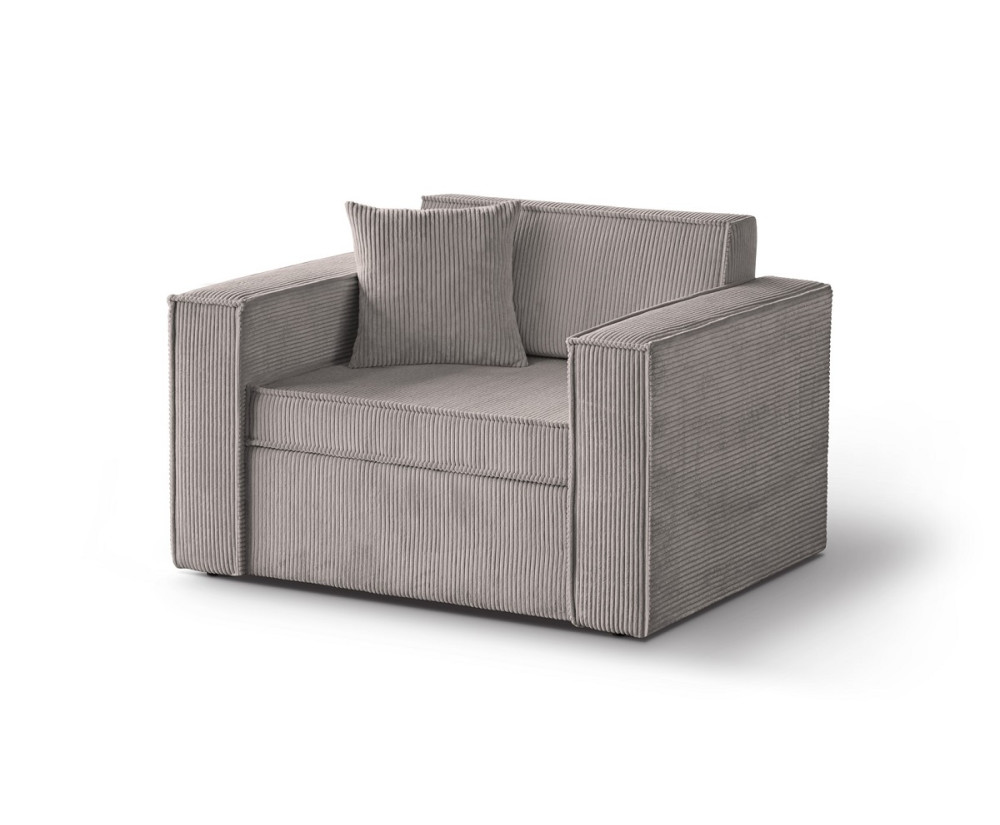Kleines stilvolles 1-Sitzer-Sofa ausziehbar mit Schlaffunktion und Bettkasten, FERRO 52 Kleines stilvolles 1-Sitzer-Sofa ausziehbar mit Schlaffunktion und Bettkasten, FERRO 52