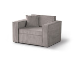 Kleines stilvolles 1-Sitzer-Sofa ausziehbar mit Schlaffunktion und Bettkasten, FERRO 52 Kleines stilvolles 1-Sitzer-Sofa ausziehbar mit Schlaffunktion und Bettkasten, FERRO 52