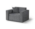 Kleines stilvolles 1-Sitzer-Sofa ausziehbar mit Schlaffunktion und Bettkasten, FERRO 52 Kleines stilvolles 1-Sitzer-Sofa ausziehbar mit Schlaffunktion und Bettkasten, FERRO 52