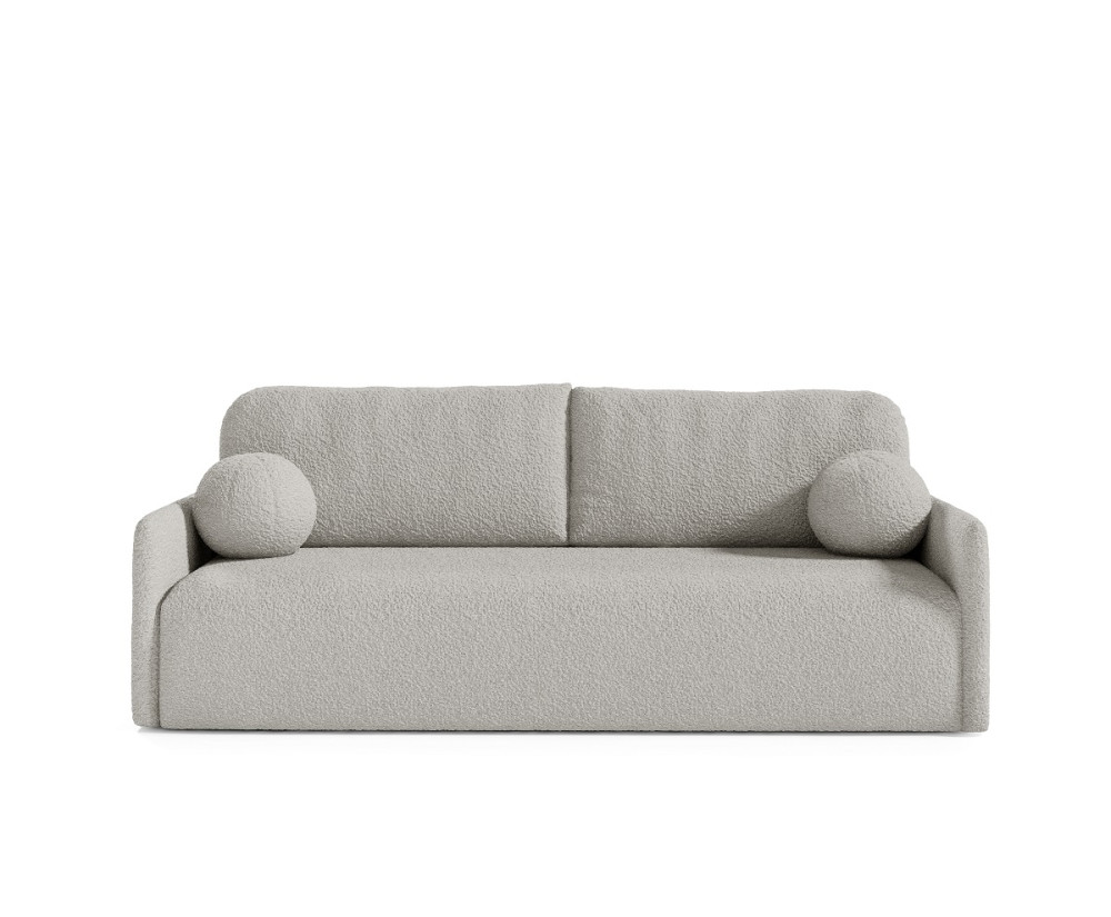 Schlafcouch mit Schlaffunktion und Bettkasten, 3-Sitzer-Sofa, Rückenkissen, TRIVIO K12