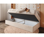 Polsterbett 80x180 cm mit Bettkasten und komfortabler Rückenlehne, Jugendbett OLIVIA 2R