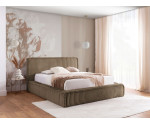 Polsterbett 120x200 cm mit Lattenrost und Bettkasten, Stoff VITO Cord mit breiten Rippen, PRATO T9 Polsterbett 120x200 cm mit Lattenrost und Bettkasten, Stoff VITO Cord mit breiten Rippen, PRATO T9