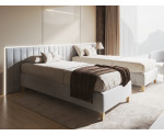 Modernes Wandpaneel 89x105 cm mit vertikalen Steppnähten, Wandpolster INTARO