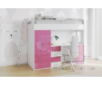 Hochbett, Etagenbett mit Schreibtisch, Bett, Kleiderschrank und Steigleiter,in Hochglanz, Farbvarianten, MAJA 4D Hochbett, Etagenbett mit Schreibtisch, Bett, Kleiderschrank und Steigleiter,in Hochglanz, Farbvarianten, MAJA 4D