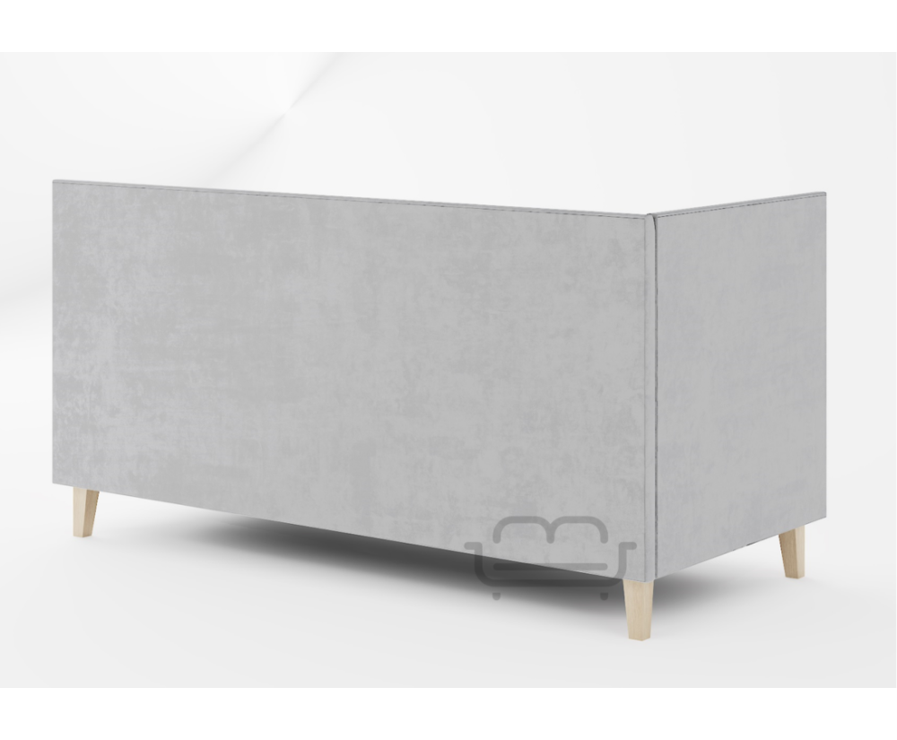 Aufpreis für Stoff an der Rückseite: Kopfteil + Seitenblende, betrifft Einzelbetten, Eckbetten