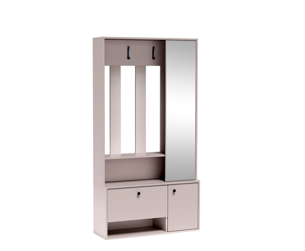Garderoben-Set mit Spiegel, Flurgarderobe, Farbton Cashmere, SPOT