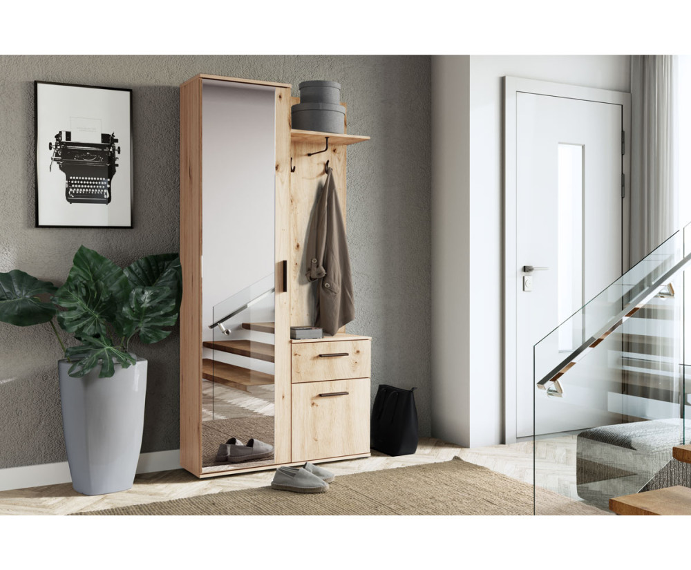 Garderoben-Set, Garderobe mit Spiegel, Artisan, LUX