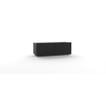TV Lowboard, Breite 100 cm, gefräste Fronten, schwarz, KOLDER