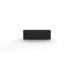 TV Lowboard, Breite 100 cm, gefräste Fronten, schwarz, KOLDER