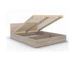 Doppelbett, Ehebett 140x200 cm mit Lattenrost, Sonoma Eiche, MONAKO