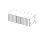 TV Lowboard, Breite 100 cm, gefräste Fronten, schwarz, KOLDER