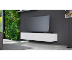 TV Schrank, Breite 100 cm, gefräste Fronten, weiß, KOLDER