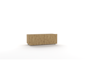 TV Schrank 100 cm, gefräste Fronten, Eiche Artisan, KOLDER