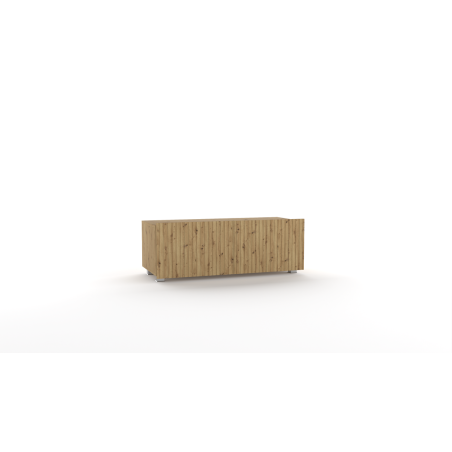 TV Schrank 100 cm, gefräste Fronten, Eiche Artisan, KOLDER