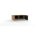 TV Schrank 100 cm, gefräste Fronten, Eiche Artisan, KOLDER