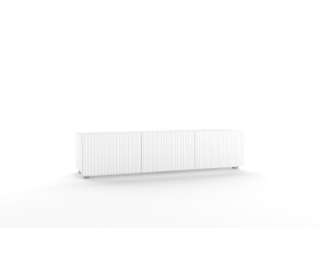 TV Lowboard 150 cm, gefräste Fronten, weiß, KOLDER