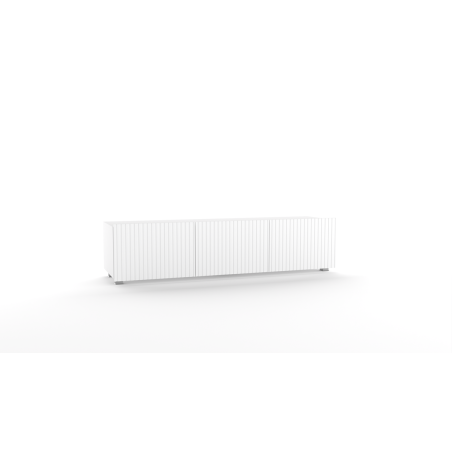 TV Lowboard 150 cm, gefräste Fronten, weiß, KOLDER