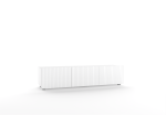 TV Lowboard 150 cm, gefräste Fronten, weiß, KOLDER