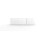 TV Lowboard 150 cm, gefräste Fronten, weiß, KOLDER
