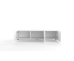 TV Lowboard 150 cm, gefräste Fronten, weiß, KOLDER