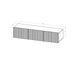 TV Lowboard 150 cm, gefräste Fronten, weiß, KOLDER