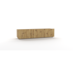 Fernsehschrank 150 cm, gefräste Fronten, Eiche Artisan, KOLDER