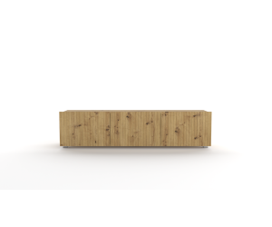Fernsehschrank 150 cm, gefräste Fronten, Eiche Artisan, KOLDER