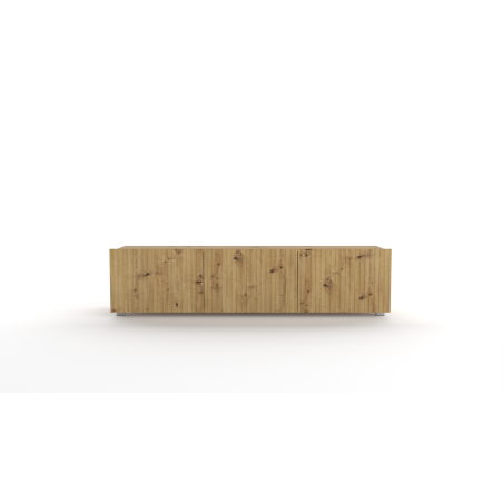 Fernsehschrank 150 cm, gefräste Fronten, Eiche Artisan, KOLDER