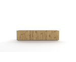 Fernsehschrank 150 cm, gefräste Fronten, Eiche Artisan, KOLDER