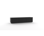 Lowboard TV 150 cm, gefräste Fronten, TV Schrank schwarz, KOLDER