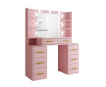 Schminktisch mit LED-Beleuchtung und Spiegel, Kosmetiktisch Glamour, MARSHMALLOW - pastellrosa, MILLA