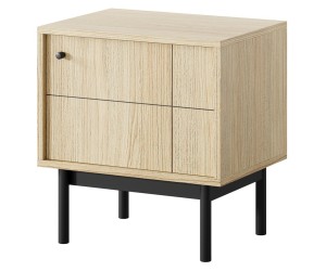 Nachttisch, gefräste Front, Eiche Linea, PAXOS 54