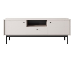 PAXOS 154 TV-Schrank, TV-Board, gefräste Fronten, Kaschmir