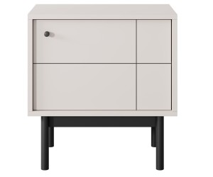 PAXOS 54 Nachttisch, gefräste Front, Kaschmir