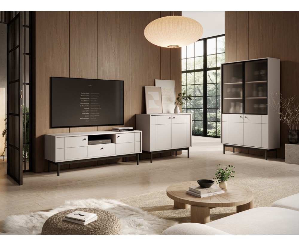 PAXOS Stilvolles Möbelset für Wohnzimmer, Kaschmir