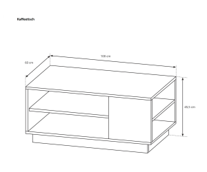 ARKOS I Couchtisch, Kaffeetisch, weiß + Grandson Eiche